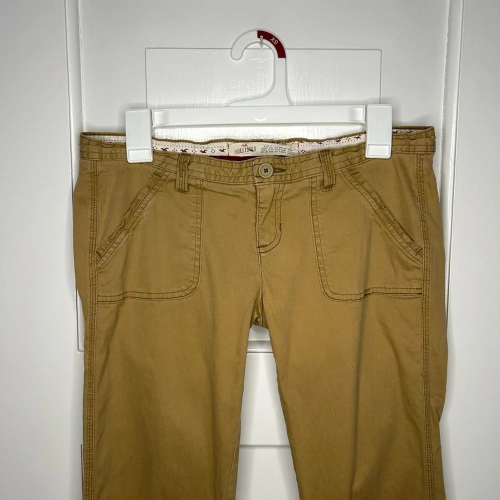 Y2K Hollister Low Rise Flare Khaki Utility Pants - Picture 4 of 14